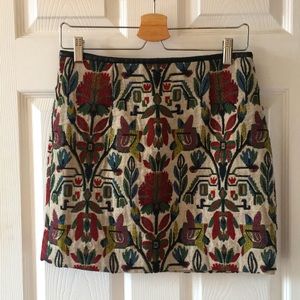 Zara embroidered skirt